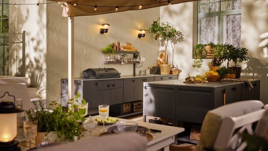 IKEA affordable home products and furniture deals displayed in a styled living space