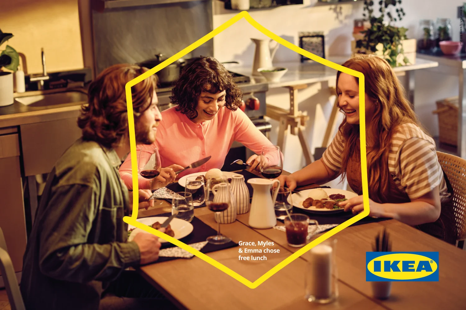 IKEA Family members gathering together in a family table
